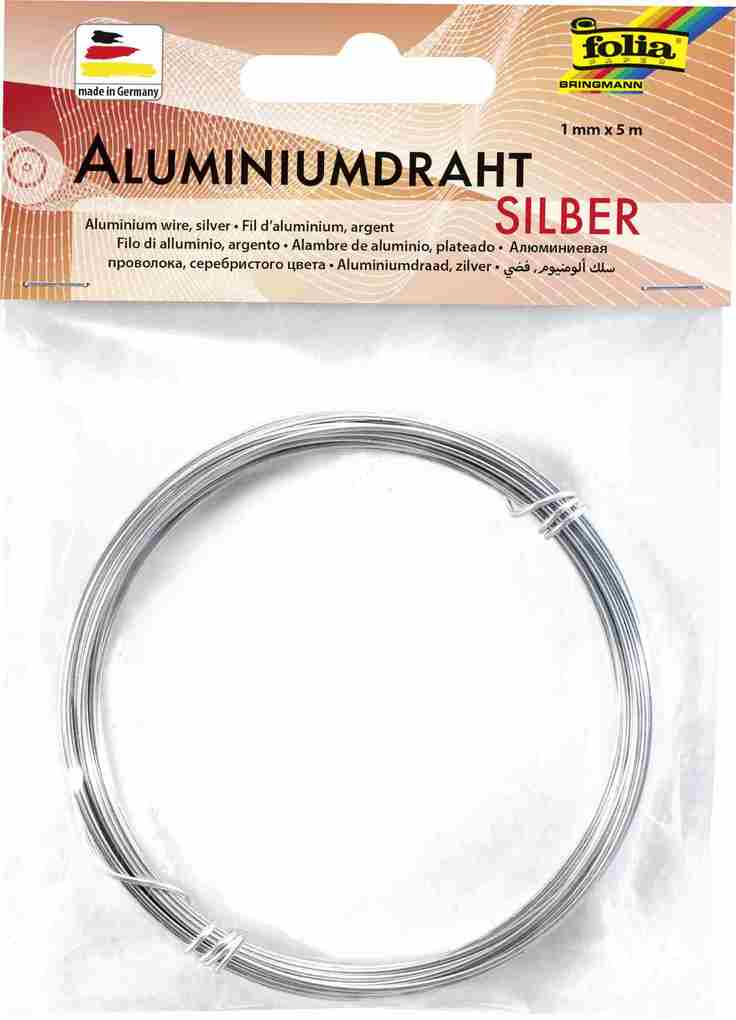 Folia Aluminiumdraht 1mmx5m silber