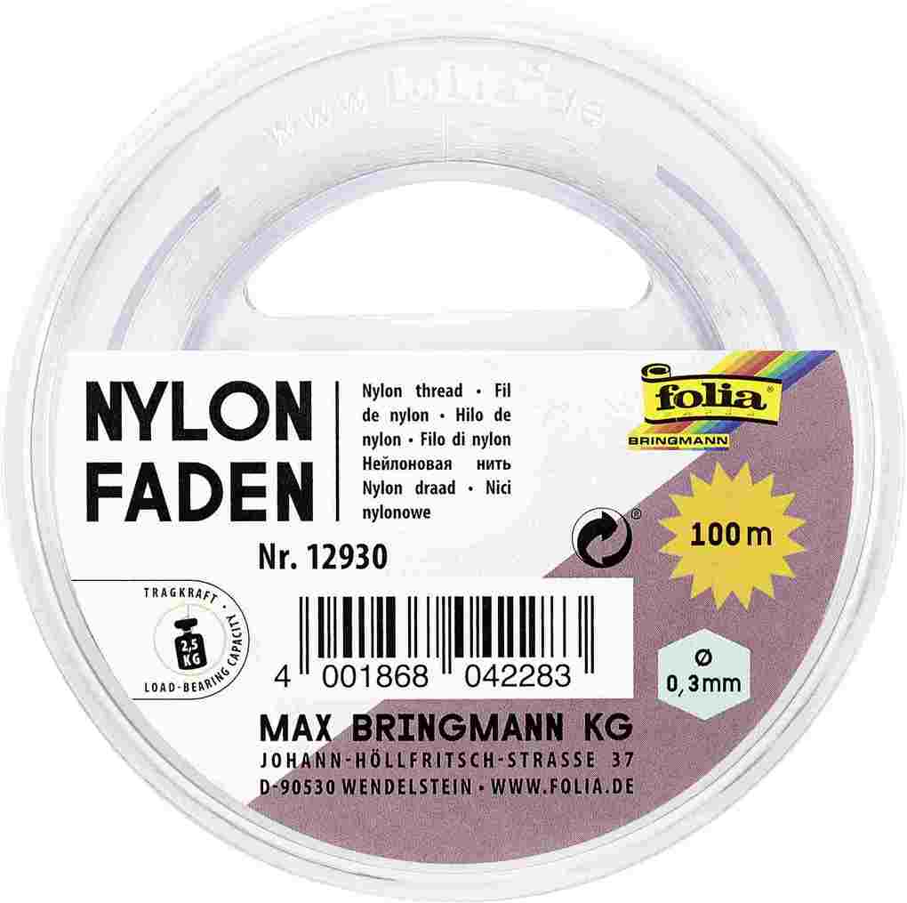 folia Nylonfaden, 0,30 mm x  100 m, transparent