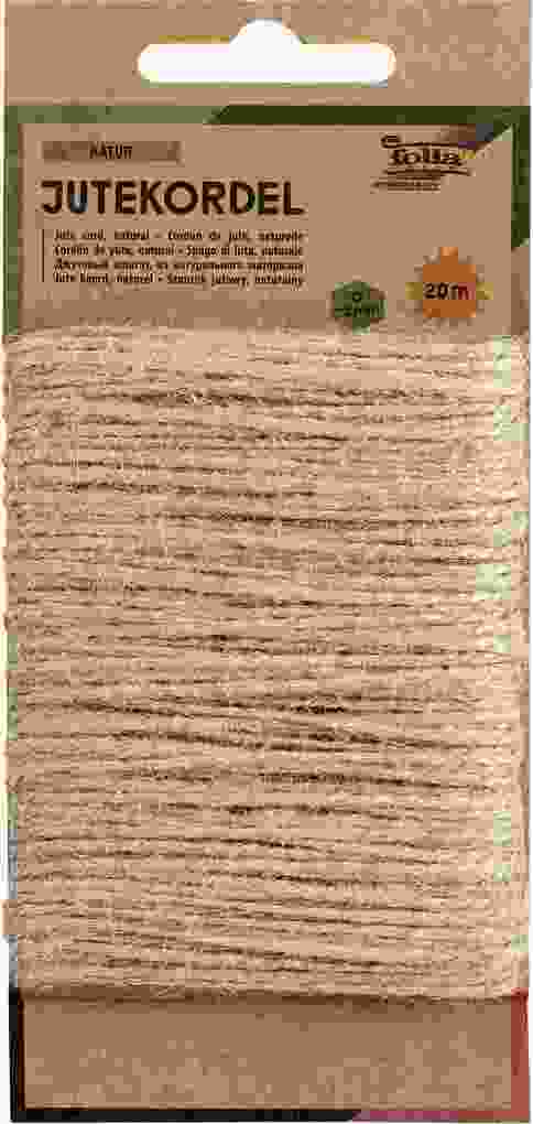 folia Jutekordel, 20 m, natur