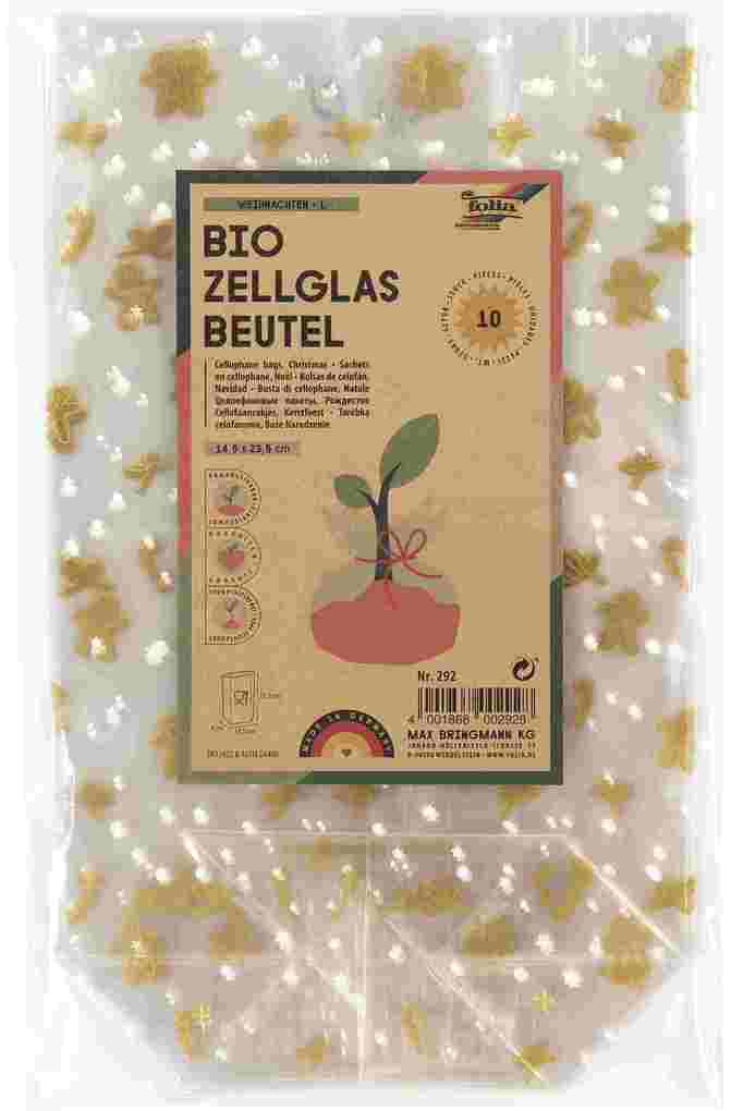Folia Bio Zellglasbeutel L Weihnachten 145x235mm 10 Stück