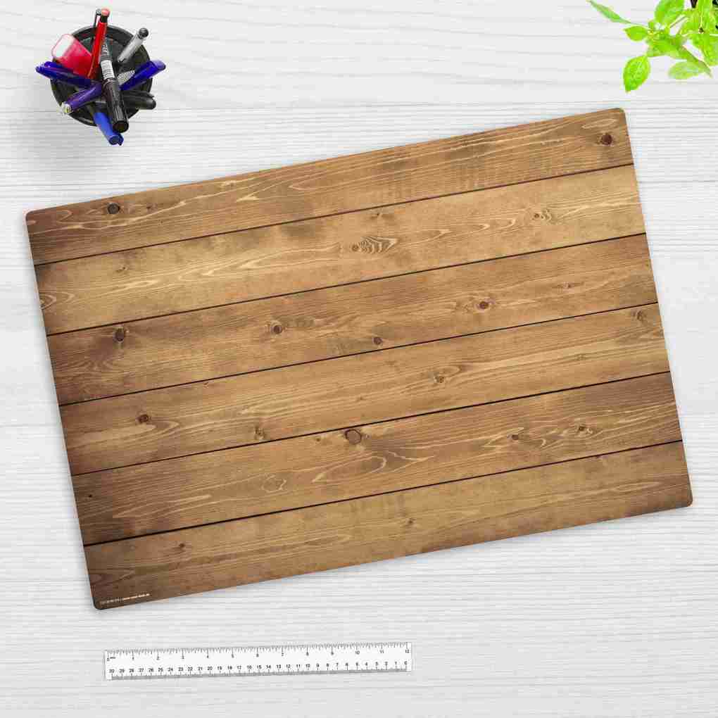 Cover-your-desk Schreibtischunterlage für Kinder und Erwachsene Holz aus hochwertigem Vinyl 60 x 40 cm