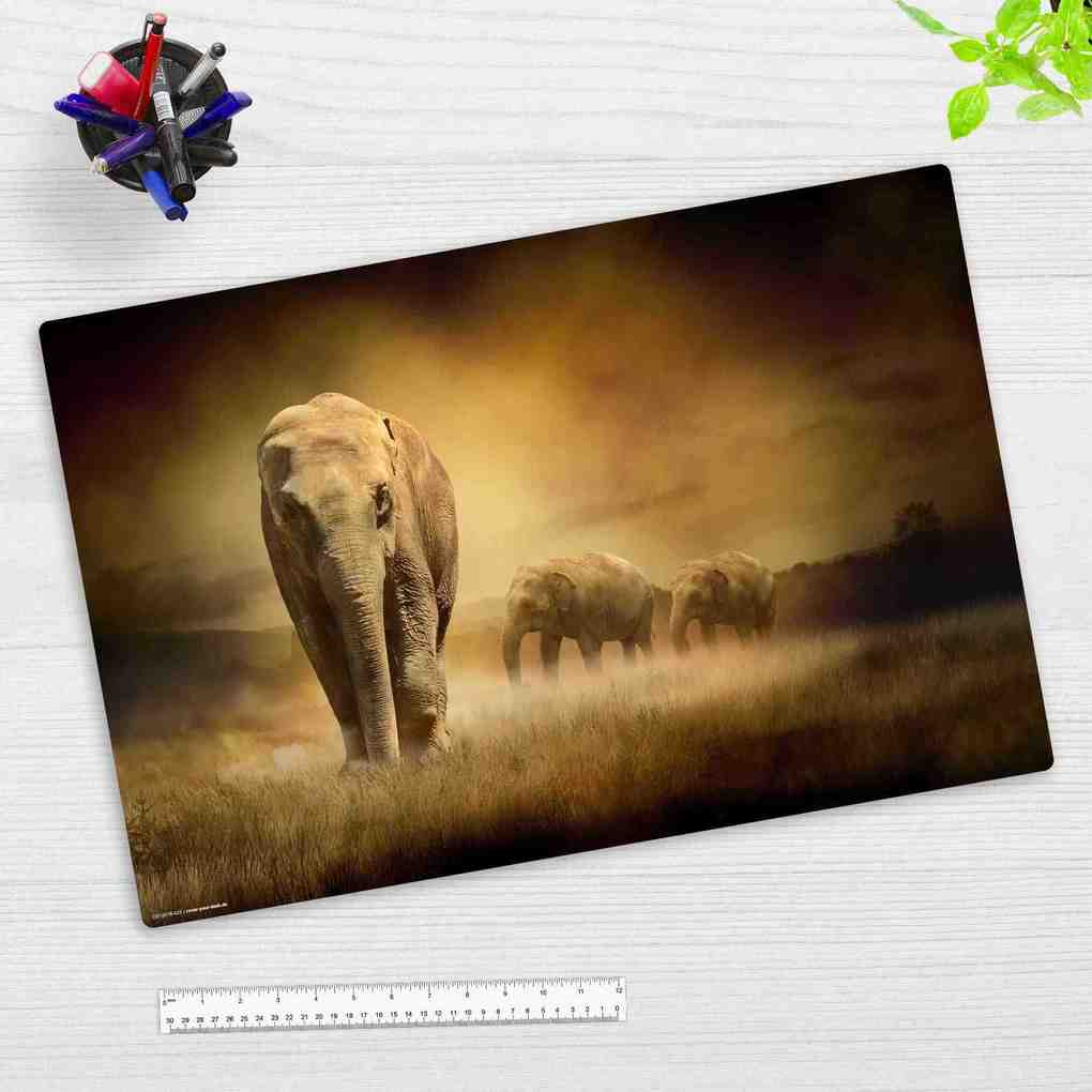 Cover-your-desk Schreibtischunterlage für Kinder und Erwachsene Elefant aus hochwertigem Vinyl 60 x 40 cm