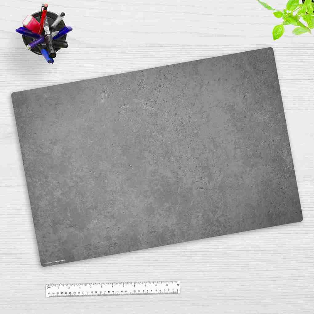 Cover-your-desk Schreibtischunterlage für Kinder und Erwachsene Betonoptik dunkel aus hochwertigem Vinyl 60 x 40 cm
