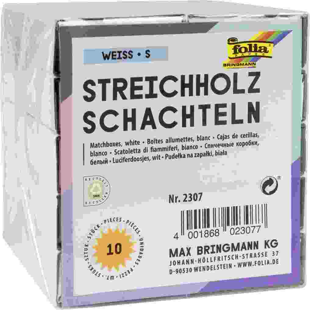 folia Streichholzschachteln, blanko, weiß