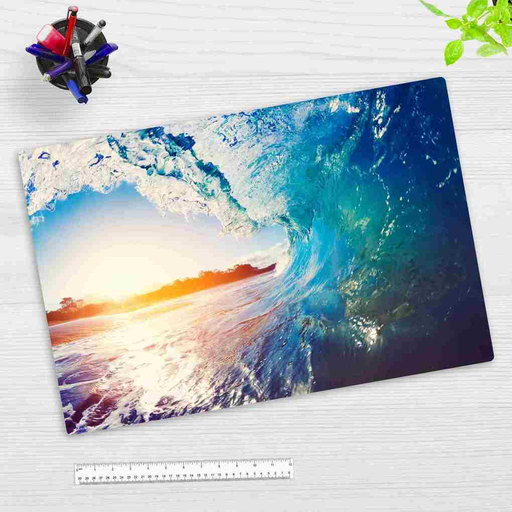 Cover-your-desk Schreibtischunterlage für Kinder und Erwachsene Die perfekte Welle aus hochwertigem Vinyl 60 x 40 cm