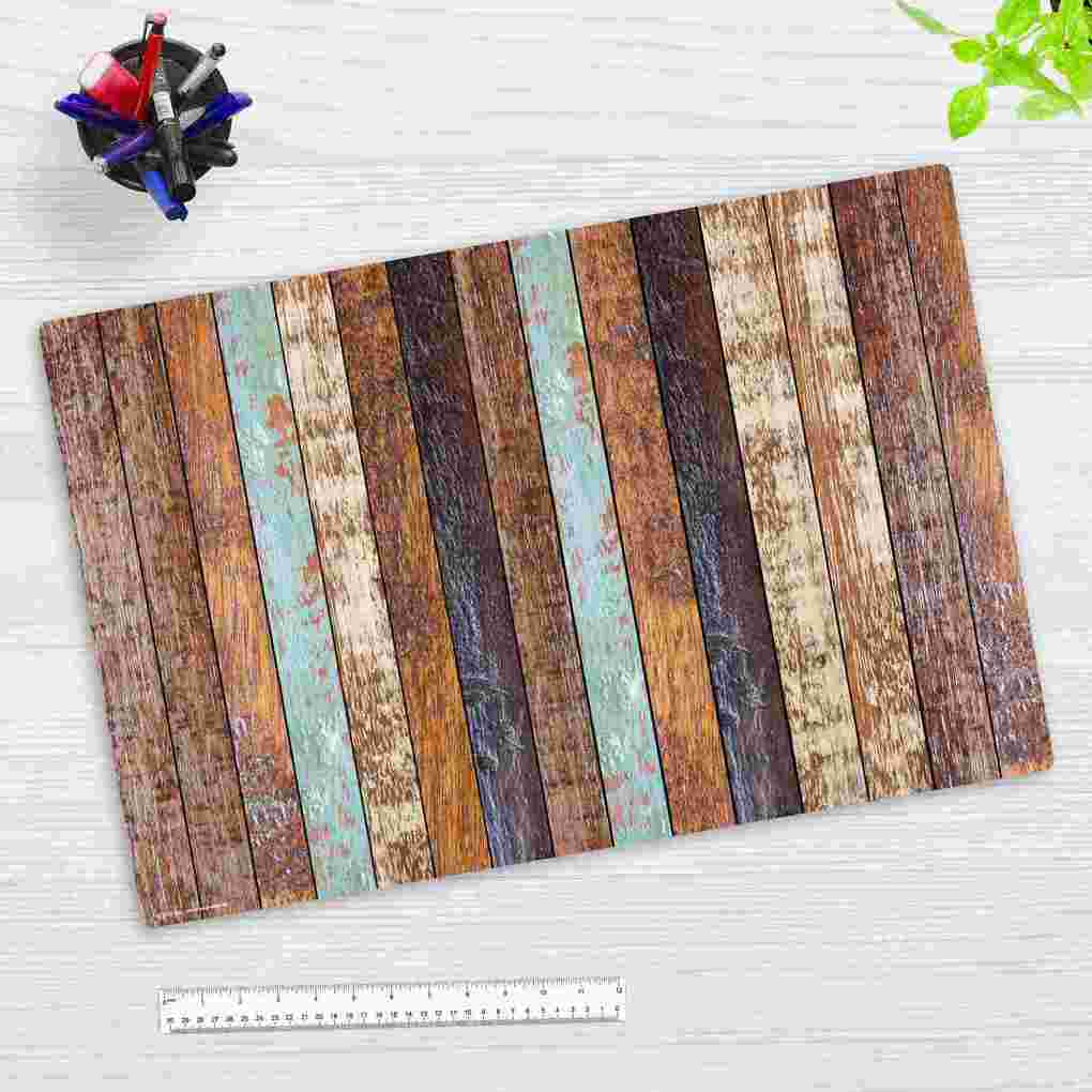 Cover-your-desk Schreibtischunterlage für Kinder und Erwachsene Holzoptik gestreift aus hochwertigem Vinyl 60 x 40 cm