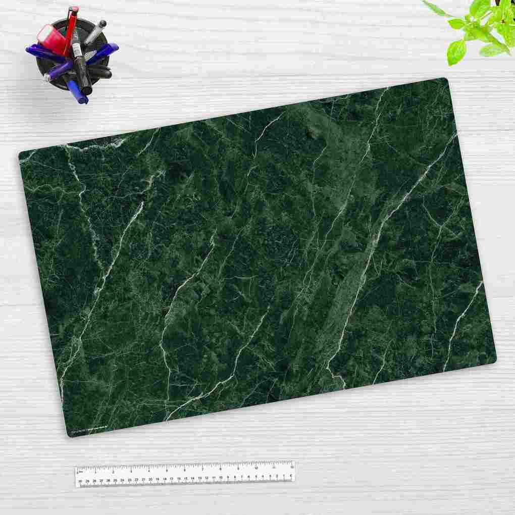 Cover-your-desk Schreibtischunterlage für Kinder und Erwachsene Edler Grüner Marmor aus hochwertigem Vinyl 60 x 40 cm
