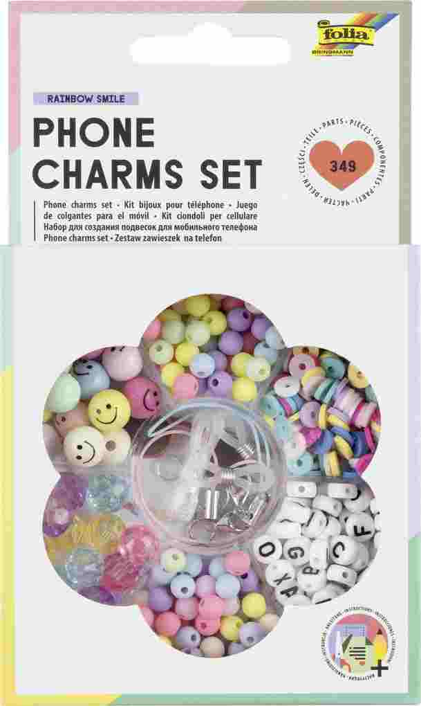 Folia Phone Charms Set RAINBOW SMILE 349 Teile