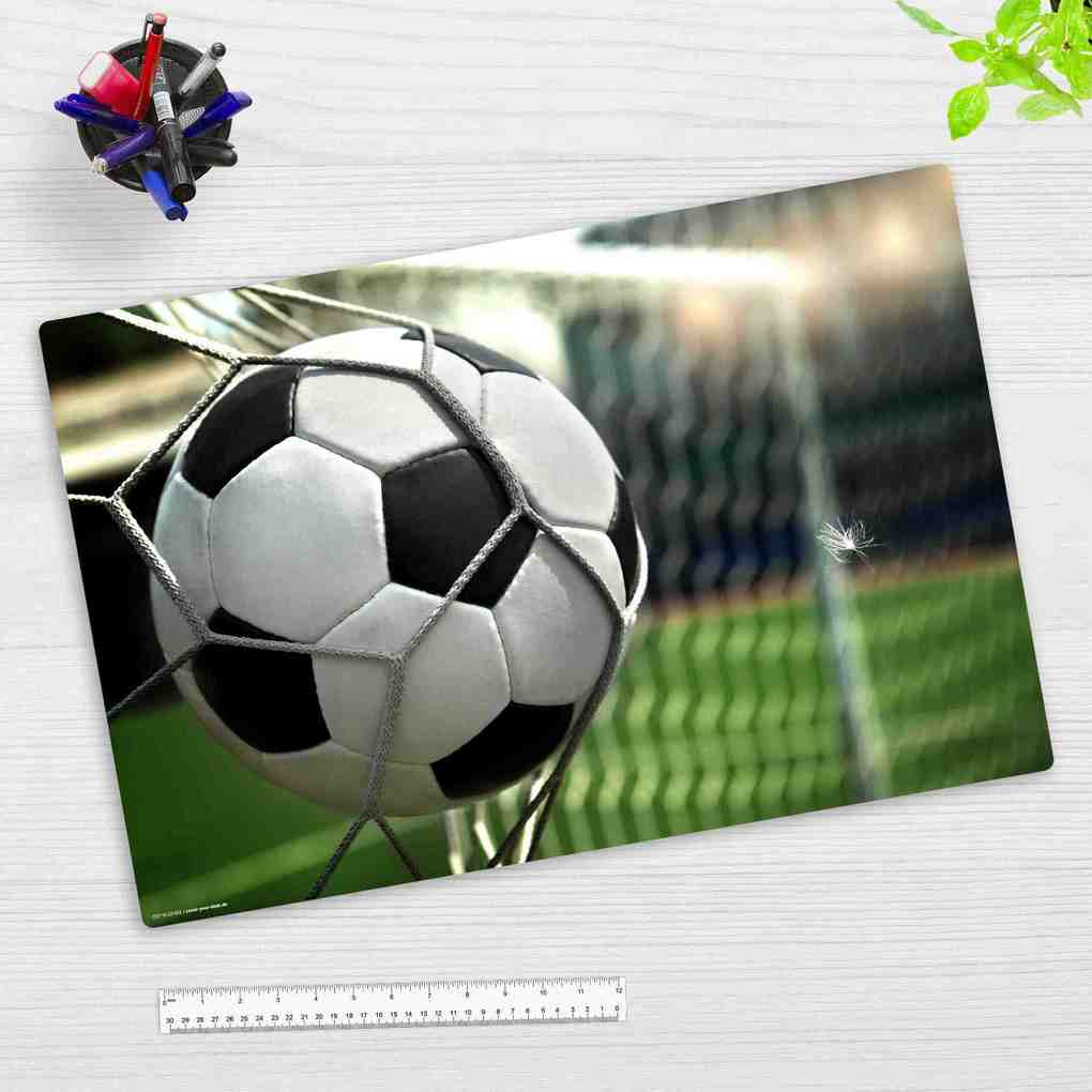 Cover-your-desk Schreibtischunterlage für Kinder Fußball im Tor aus hochwertigem Vinyl 60 x 40 cm