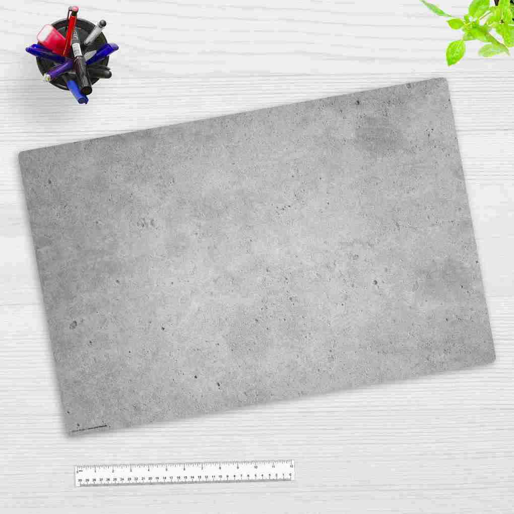 Cover-your-desk Schreibtischunterlage für Kinder und Erwachsene Betonoptik hell aus hochwertigem Vinyl 60 x 40 cm