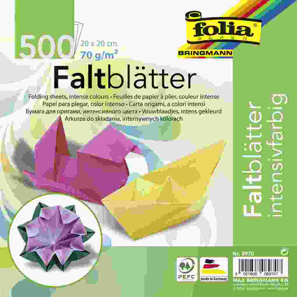 folia Faltblätter Origami mehrfarbig 500 Blatt
