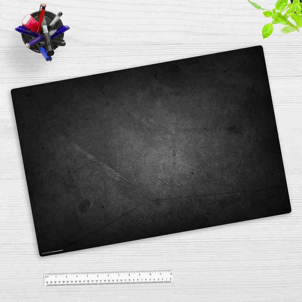 Cover-your-desk Schreibtischunterlage für Kinder und Erwachsene Schieferplatte schwarz aus hochwertigem Vinyl 60 x 40 cm