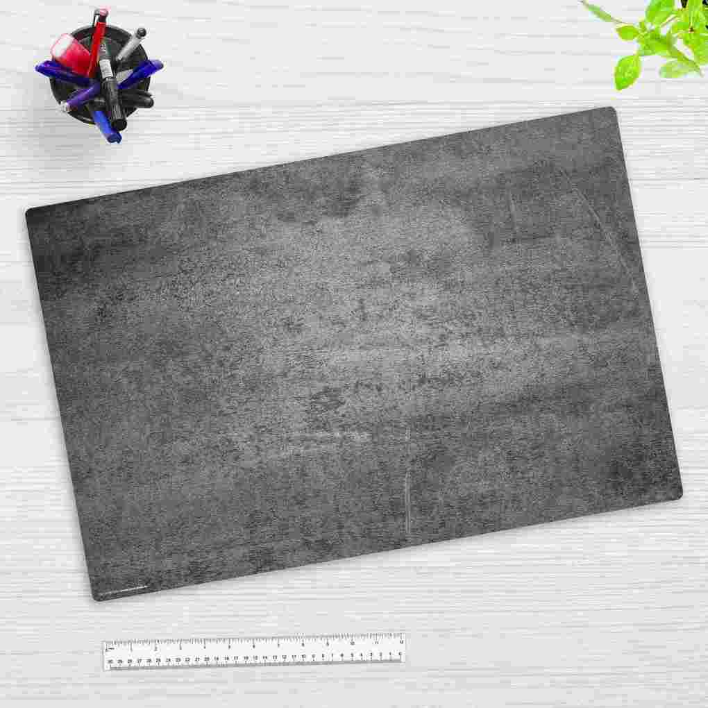 Cover-your-desk Schreibtischunterlage für Kinder und Erwachsene Stahlplatte Metalloptik aus hochwertigem Vinyl 60 x 40 cm