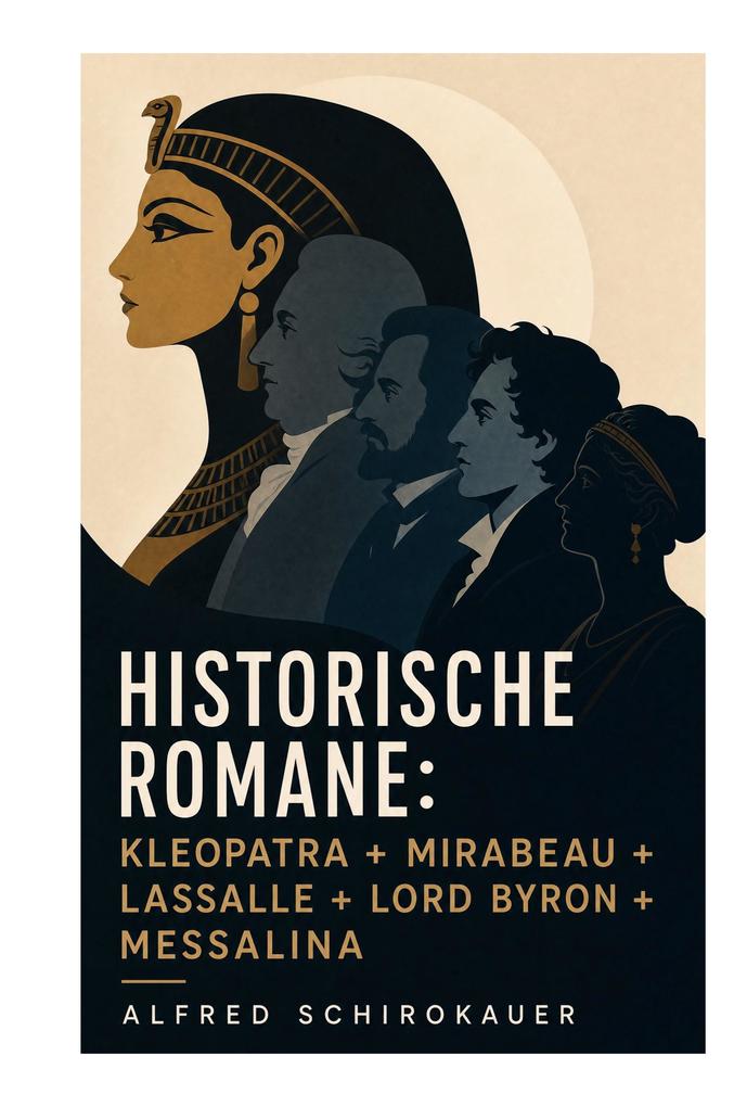 Historische Romane: Kleopatra + Mirabeau + Lassalle + Lord Byron + Messalina