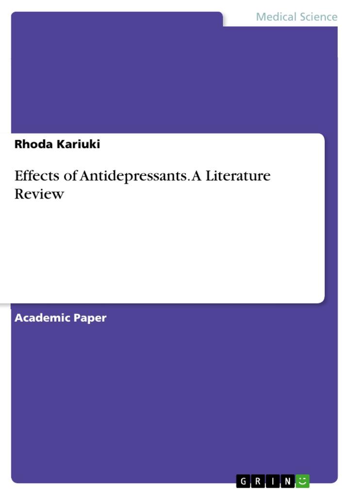 Effects of Antidepressants. A Literature Review