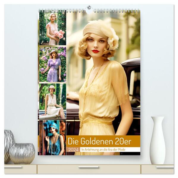 Die Goldenen 20er - In Anlehnung an die Ära der Mode (hochwertiger Premium Wandkalender 2024 DIN A2 hoch) Kunstdruck in Hochglanz