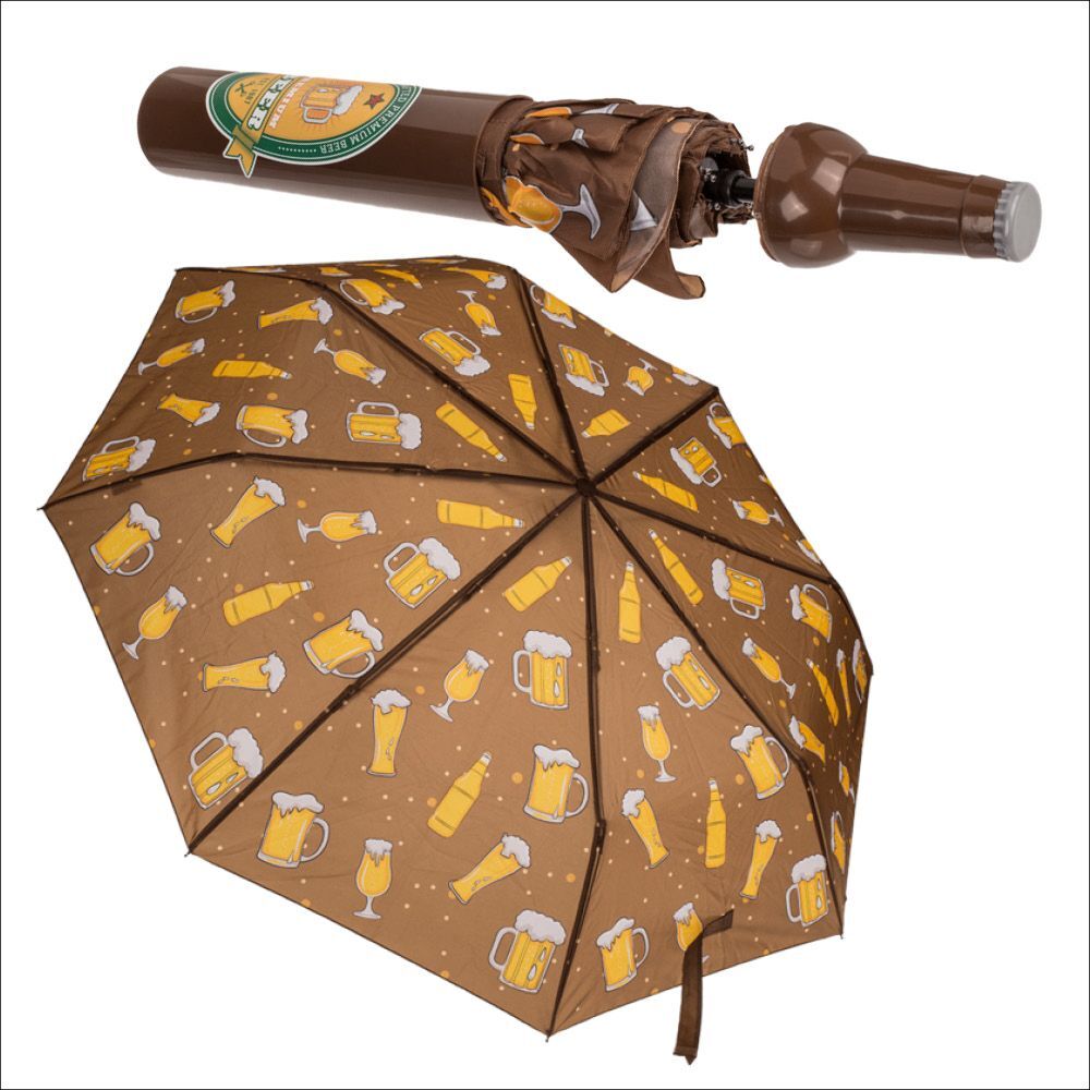 Taschen-Regenschirm Design Bierflasche