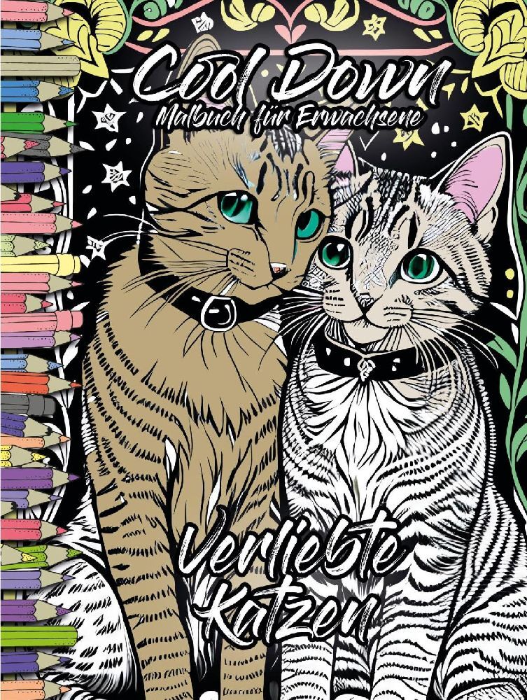 Cool Down | Malbuch für Erwachsene: Verliebte Katzen
