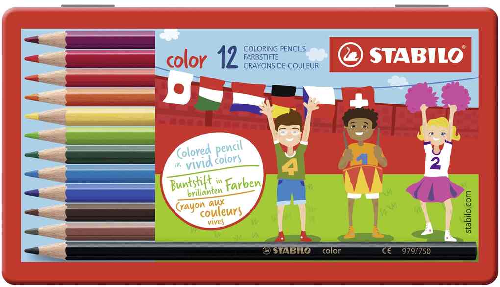 STABILO Buntstift Buntstift color 12er Metalletui