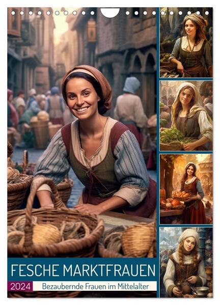 Fesche Marktfrauen (Wandkalender 2024 DIN A4 hoch) CALVENDO Monatskalender
