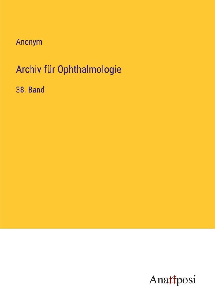 Archiv für Ophthalmologie