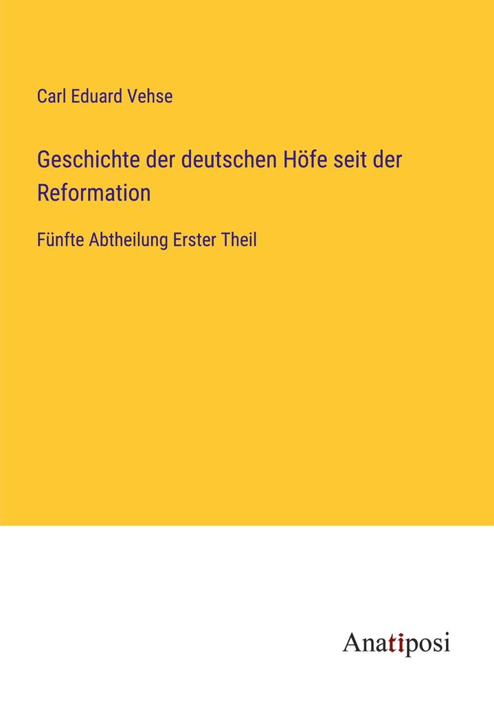 Geschichte der deutschen Höfe seit der Reformation