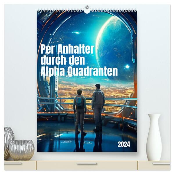 Per Anhalter durch den Alpha Quadranten (hochwertiger Premium Wandkalender 2024 DIN A2 hoch) Kunstdruck in Hochglanz