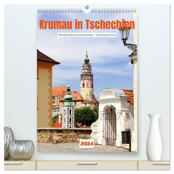 Krumau in Tschechien - Wunderschönes Cesky Krumlov (hochwertiger Premium Wandkalender 2024 DIN A2 hoch) Kunstdruck in Hochglanz