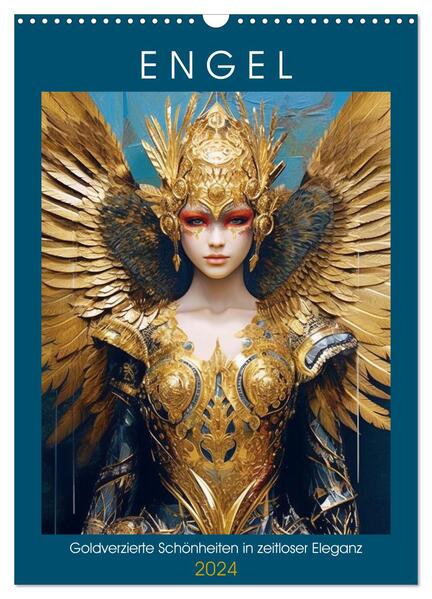 Engel. Goldverzierte Schönheiten in zeitloser Eleganz (Wandkalender 2024 DIN A3 hoch) CALVENDO Monatskalender