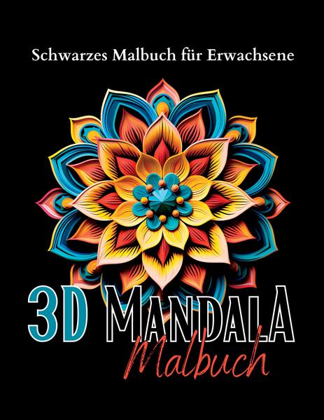 Schwarzes Mandala Malbuch für Erwachsene.