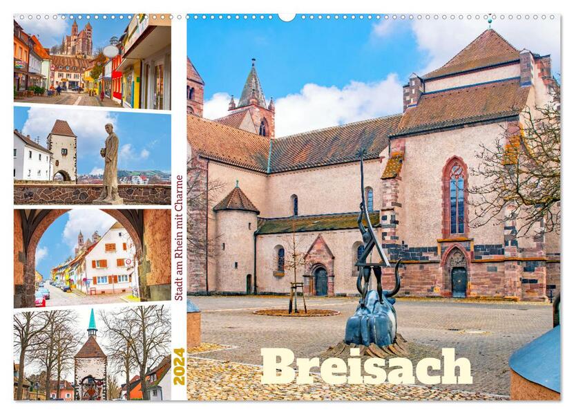 Breisach - Stadt am Rhein mit Charme (Wandkalender 2024 DIN A2 quer) CALVENDO Monatskalender
