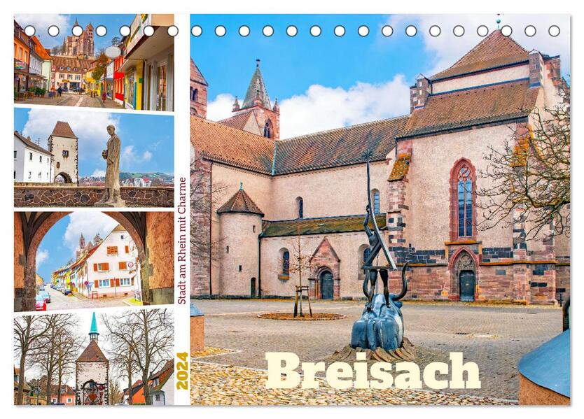 Breisach - Stadt am Rhein mit Charme (Tischkalender 2024 DIN A5 quer) CALVENDO Monatskalender