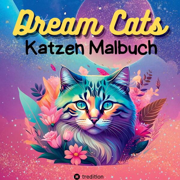 Katzen Malbuch Dream Cats Ausmalbuch mit 30 fantasievollen Katzenmotiven zum Ausmalen für Erwachsene Frauen Teenager mit Mandalas Traum Weltall Weltraum