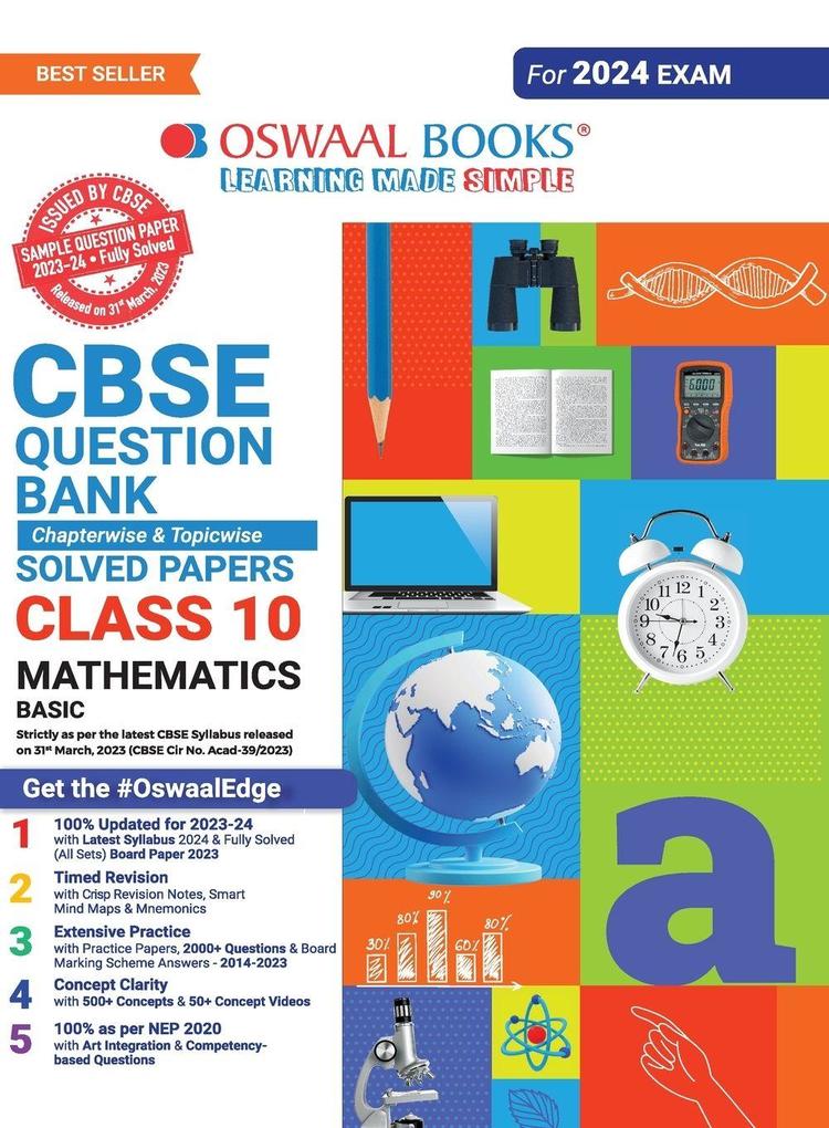 Oswaal CBSE Class 10 Mathematics Basic Question Bank 2023-24 Book