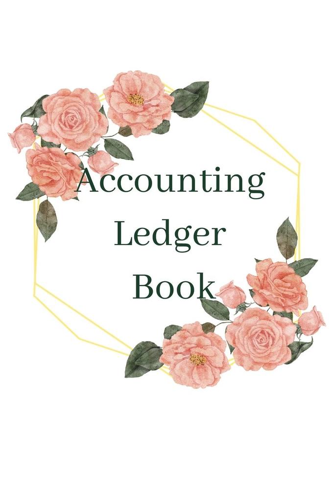 Accounting Ledger: White-Light Green Floral