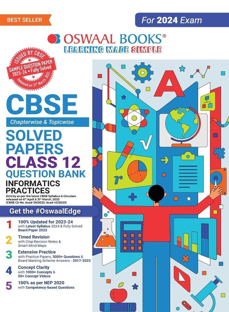 Oswaal CBSE Class 12 Informatics Practices Question Bank 2023-24 Book