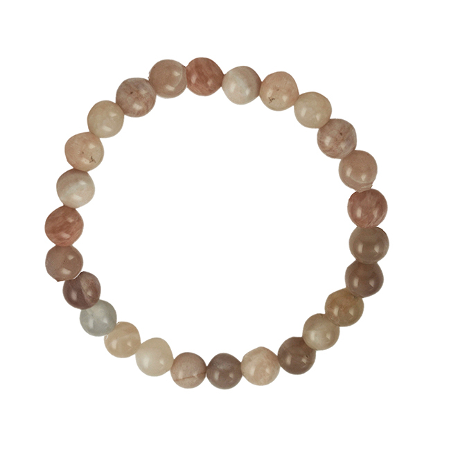 Armband Mondstein Kugeln 6mm