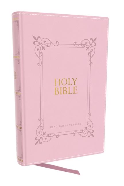 KJV Holy Bible: Large Print with 53000 Center-Column Cross References Pink Leathersoft Red Letter Comfort Print (Thumb Indexed): King James Version