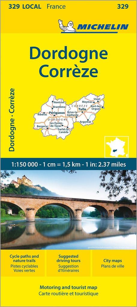 Michelin Correze / Dordogne (Perigord) Local 329