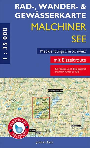 Rad- Wander- und Gewässerkarte Malchiner See Mecklenburgische Schweiz