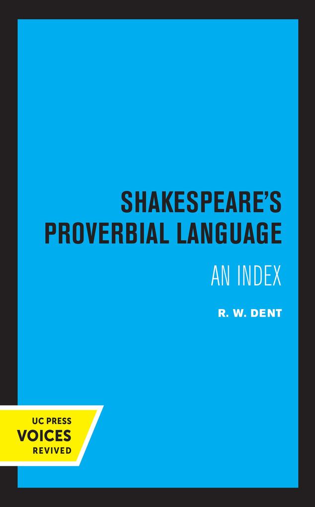 Shakespeare‘s Proverbial Language