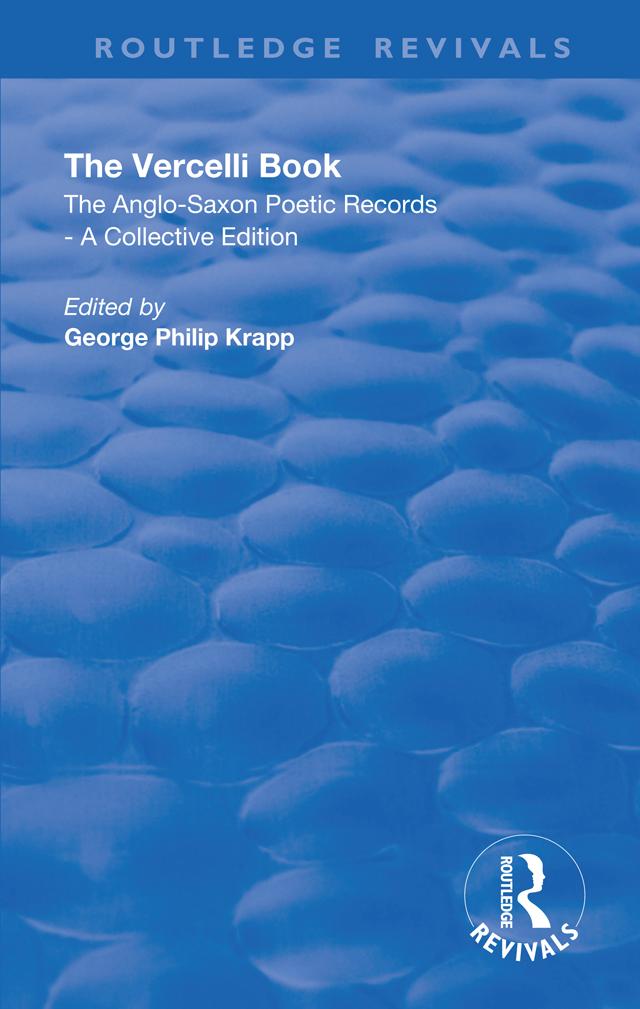 Revival: The Vercelli Book (1932)