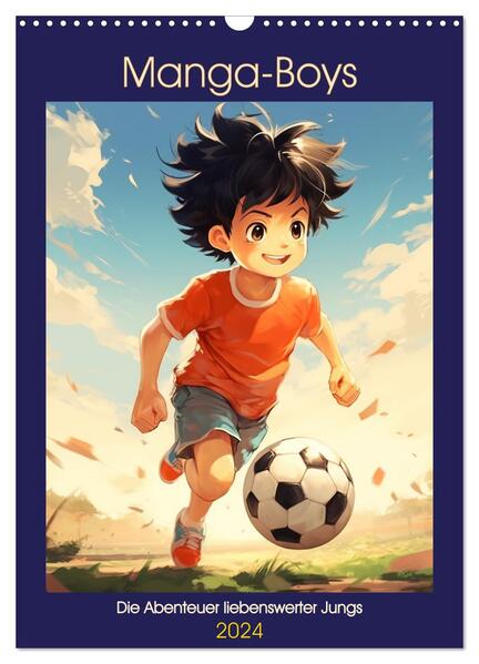 Manga-Boys. Die Abenteuer liebenswerter Jungs (Wandkalender 2024 DIN A3 hoch) CALVENDO Monatskalender