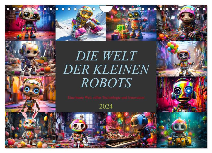 Die Welt der kleinen Robots (Wandkalender 2024 DIN A4 quer) CALVENDO Monatskalender