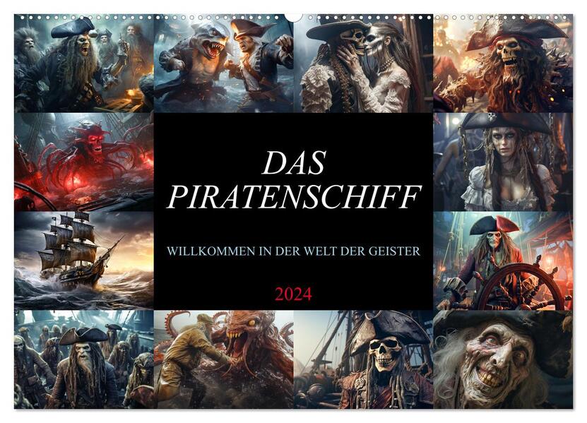 Das Piratenschiff - Willkommen in der Welt der Geister (Wandkalender 2024 DIN A2 quer) CALVENDO Monatskalender