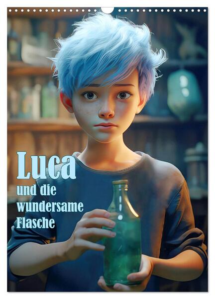 Luca und die wundersame Flasche (Wandkalender 2024 DIN A3 hoch) CALVENDO Monatskalender