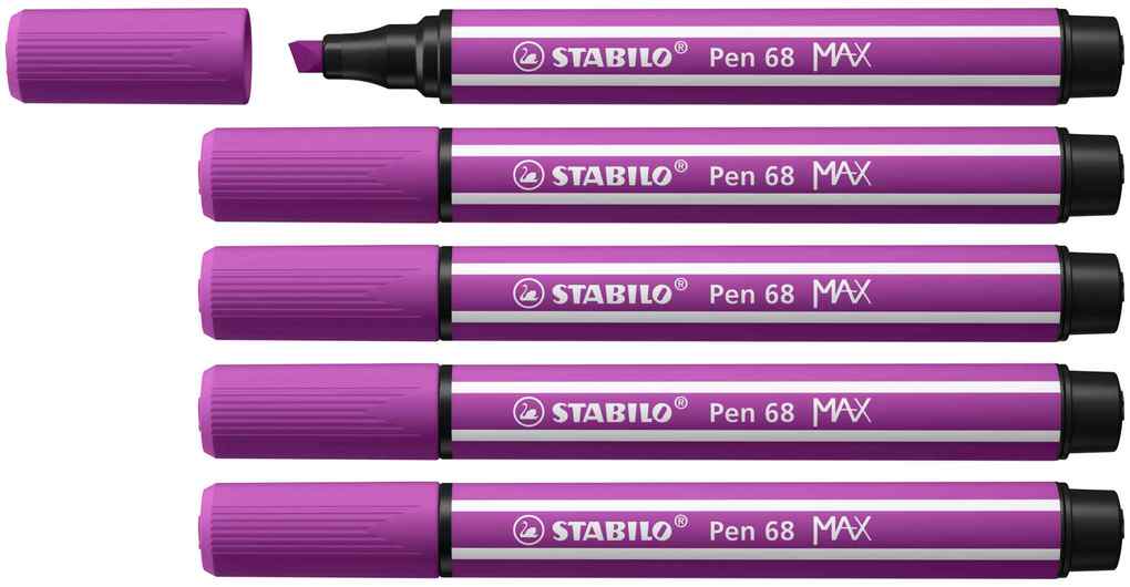 STABILO Filzstifte Pen 68 MAX 5er Set lila