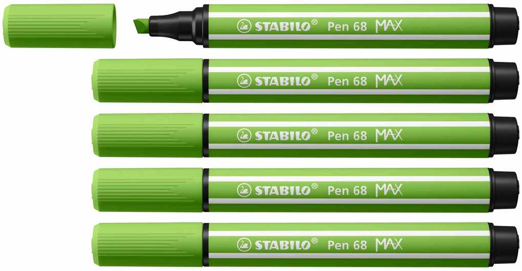 STABILO Filzstifte Pen 68 MAX 5er Set hellgrün