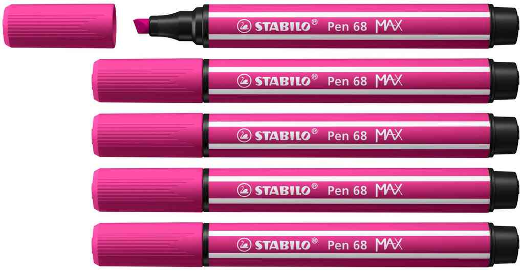STABILO Filzstifte Pen 68 MAX 5er Set pink