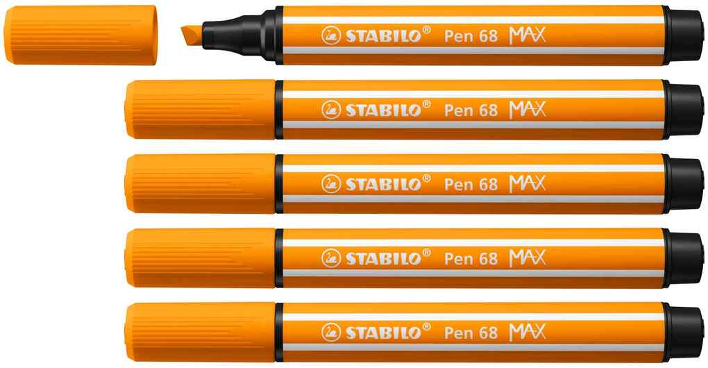 STABILO Filzstifte Pen 68 MAX 5er Set orange